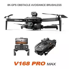 8K V168 Professional GPS Drone Dual HD Wide Angle Cameras Obstacle Avoidance