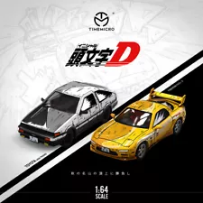 1:64 Scale Initial D AE86 RX-7 Comic Edition Painted Alloy Car Model