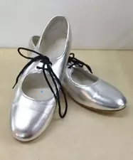 Silver RV Tap Shoes Lace Up Size UK 7 EU 41 Charity Sale