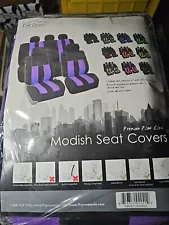 Striking Striped Seat Covers - PURPLE