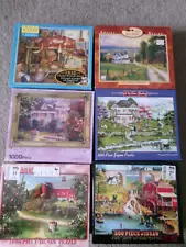 Lot of Six Artists Paintings Jigsaw Puzzles