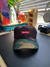 Supreme Cordura Box Logo Woodlan Camo hat