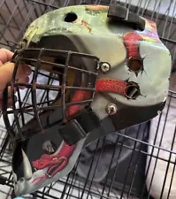 Jamz Skull & Snakes Hockey VINTAGE ITECH GOALIE MASK-FULL CAGE Halloween Costume