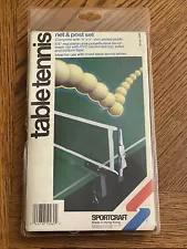 Sportcraft Table Tennis Net And Post Set 19060 Made in Hong Kong VTG NOS