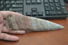 AGATE STONE SPEARHEAD ARROWHEAD POINT MEDIEVAL 7" - 7 1/2" #T-2091U