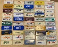 Complete 50 State Mini License Plates Vintage 1988