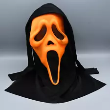 Ghost Face Scream Fluorescent Orange Mask Fun World Easter Unlimited Halloween