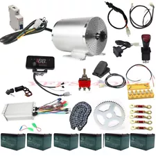 72V 3000W 4900RPM Brushless Motor w/Controller Battery Full Kit fo Go Kart Moped