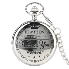 Brelsen "To My Son" Silver Pocket Watch