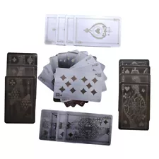 54PCS 304 Stainless Steel Playing Cards Deck of Metal Poker Cards for Adult Gift