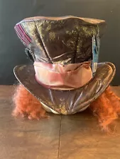 Disney Alice in Wonderland Mad Hatter Hat for Adults Adjustable Size NWT