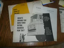 1958 Ford Heavy Duty Trucks Sales Package w/Mailing Envelope - Vintage Original