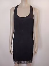 Boston Proper Muse Exclusively Dress Size 2 Black Tiered Tina Turner Sleeveless