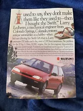 1994 Suzuki Swift GA Ad Red Hatchback Colorado Springs