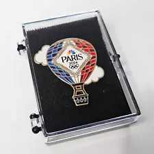 2024 Paris OLYMPIC HOT AIR BALLOON Boxed Pin NBC Media Sponsor Pins Olympics