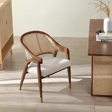 Modern Walnut Dining Chair with ArmsRattan Dining Chair