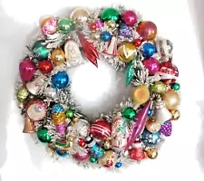 Handmade Vintage Christmas Ornament Wreath Custom 24”