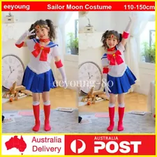 Sailor Moon Costume Cosplay Uniform Fancy Dress Up Sailormoon Kids Book Week Set