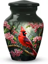 Red Cardinal Bird Keepsake Cremation Urn for Ashes for Women