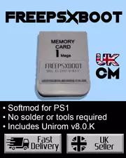 FreePSXBoot Memory Card for PAL Playstation / PSX / PS1 Softmod with Unirom