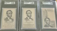 3 Graded Lotð¥ Abraham Lincoln 1880sð¥ SGC 2.5 HD2a, SGC 1.5 HD2a & SGC 1 H602