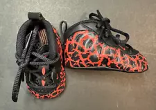 Nike Air Foamposite One Cracked Lava cb Infant black orange