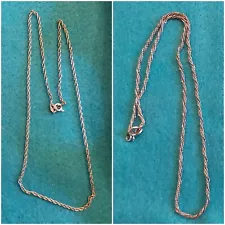 Sale! Two Fine Vintage Sterling Silver Rope Twist Necklaces, Made In Italy