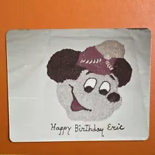 Mickey Mouse Birthday Cake For Boy Named Eric VINTAGE PHOTO ORIGINAL COLOR