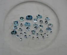 Aquamarine natural gem mix loose faceted parcel lot over 10 carats