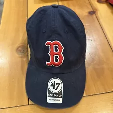 Team MLB Boston Red Sox Navy Red Adjustable Baseball Hat Ball Cap