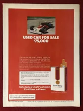 Viceroy Cigarettes “Used Car For Sale $75,000” 1977 Print Ad - Great to Frame!