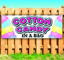 COTTON CANDY IN A BAG Banner Advertising Vinyl Flag Sign Many Sizes FOOD, SWEETS