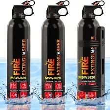 3 Pack House/Kitchen/Car Fire Extinguisher 1.36 LB Each (620ml) Class A B C K