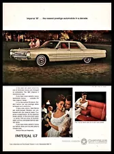 1967 Chrysler IMPERIAL LeBaron 4-door Sedan Classic Car Photo AD