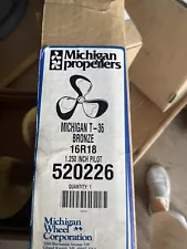 Michigan propeller prop 520226 16 X 18 RIGHT 3 BLAD BRONZE 1 1/4 PILOT BORE T-36