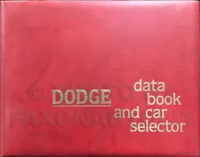 1979 Dodge Data Book Dealer Album Magnum Omni Aspen Colt Challenger Diplomat St