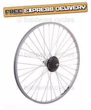 700c REAR Hybrid Bike / Cycle Wheel + 7 Speed Shimano Freewheel