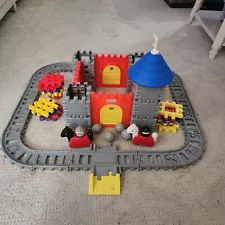 Vintage little tikes wee waffle castle W/Little Tikes Train Tracks And Extra