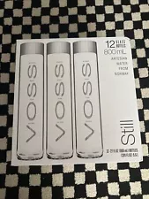 New Voss Water GLASS Bottles Still 10 Cases OF 12-27 FL Oz 800ML Glass Bottles