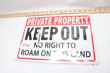 US-DXSIGN Private Property Keep Out Sign Metal 10" x 14" T-235 - Bent Corner