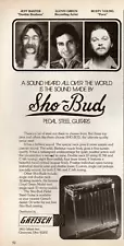 vtg 1970s SHO-BUD PEDAL STEEL GUITAR MAGAZINE PRINT AD Pinup Clipping