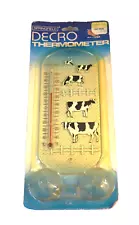 Vintage Springfield Indoor Outdoor Thermometer Cows Farm Country New Old Stock