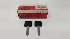 2 New StratTec Key Blank Black Molded Head 97-11 Freightliner Semi Truck 597893 (For: 1999 Freightliner Century Class)