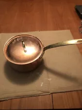 copper sauce pan with lid