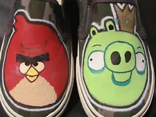 Angry Bird Hand painted Canvas Shoes