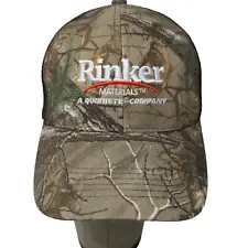 Rinker Men's Strapback Mesh Back Camo Hat Cap Embroidered Logo Cotton Blend