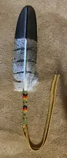 Native American Sioux Beaded Imitation Hawk Feather