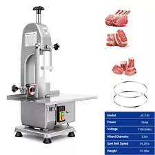 LEEVOT Electric Meat Bone Machine Commercial Frozen Meat Cutting Bandsaw Cutter