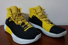 Under Armour Men's Black & Yellow High Top Athletic Shoes! Size 11! #1303010-700