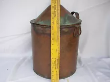 ANTIQUE COPPER MOONSHINE WHISKEY LARGE STILL BUCKET, POT BOILER SEE PIC PARTS OR